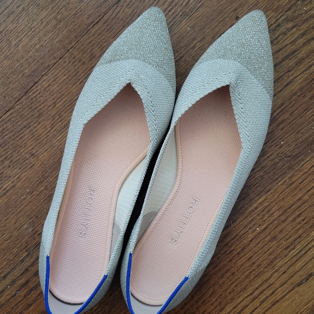 Rothys diamond metallic points 9.5